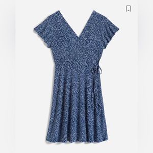 Faux wrap knit dress
